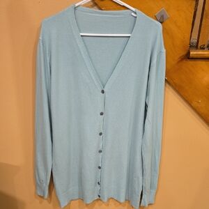 Mint Green Large Cardigan Sweater